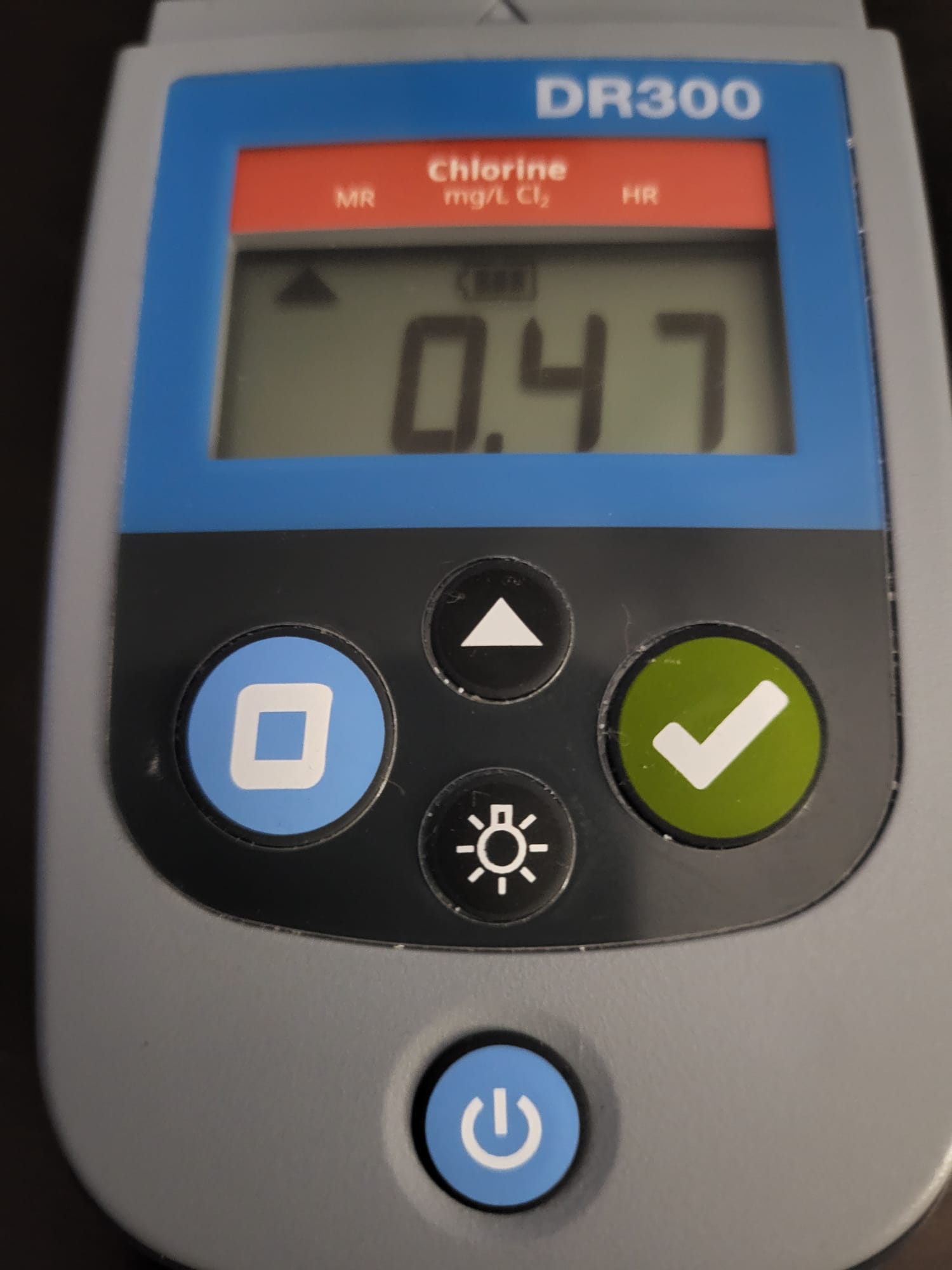 Chlorine water test for September 10, 2026