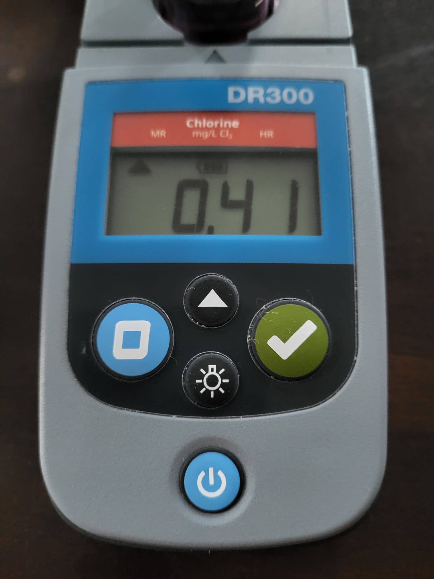 Chlorine water test for September 15, 2026