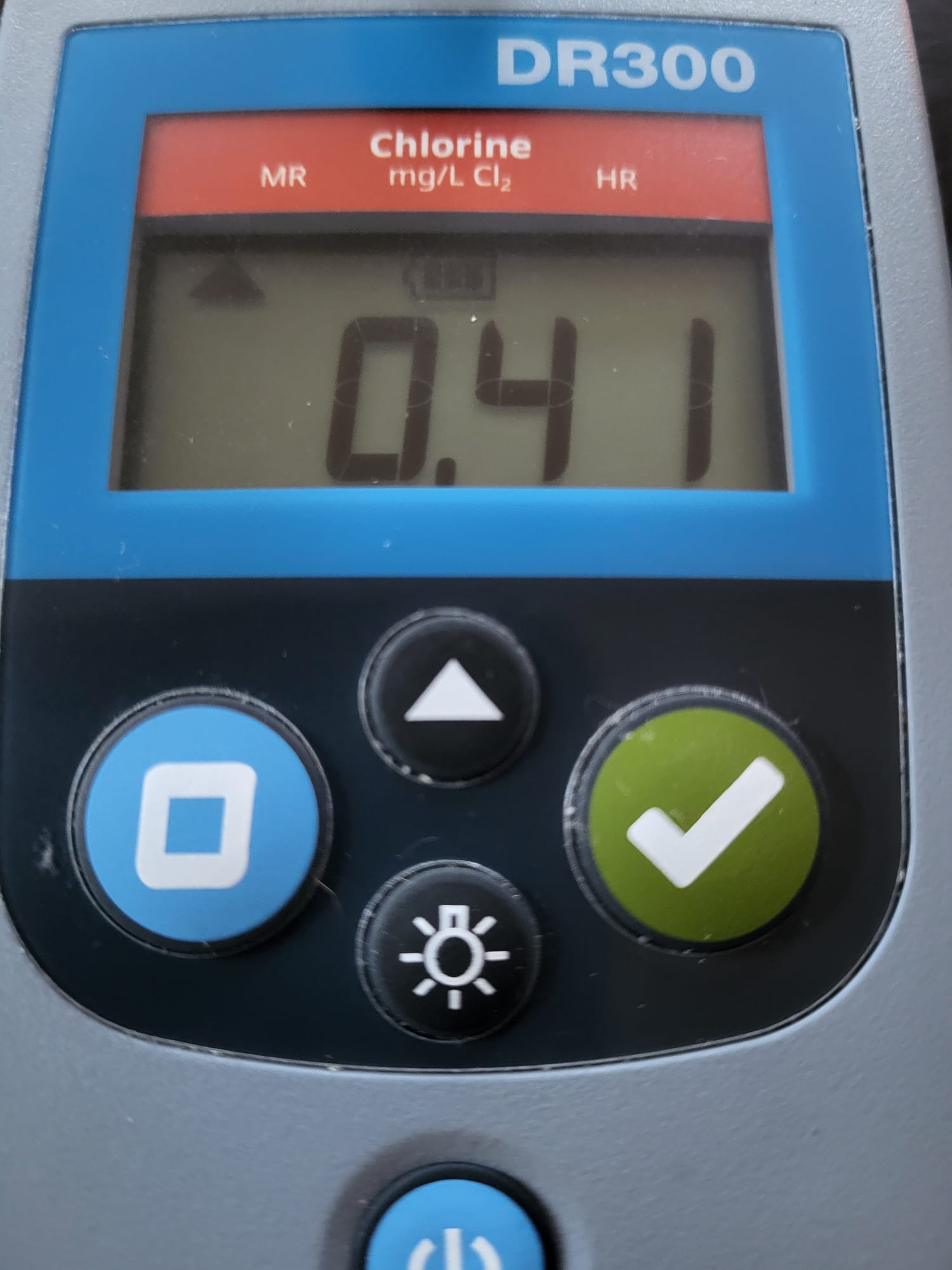 Chlorine water test for September 22, 2026