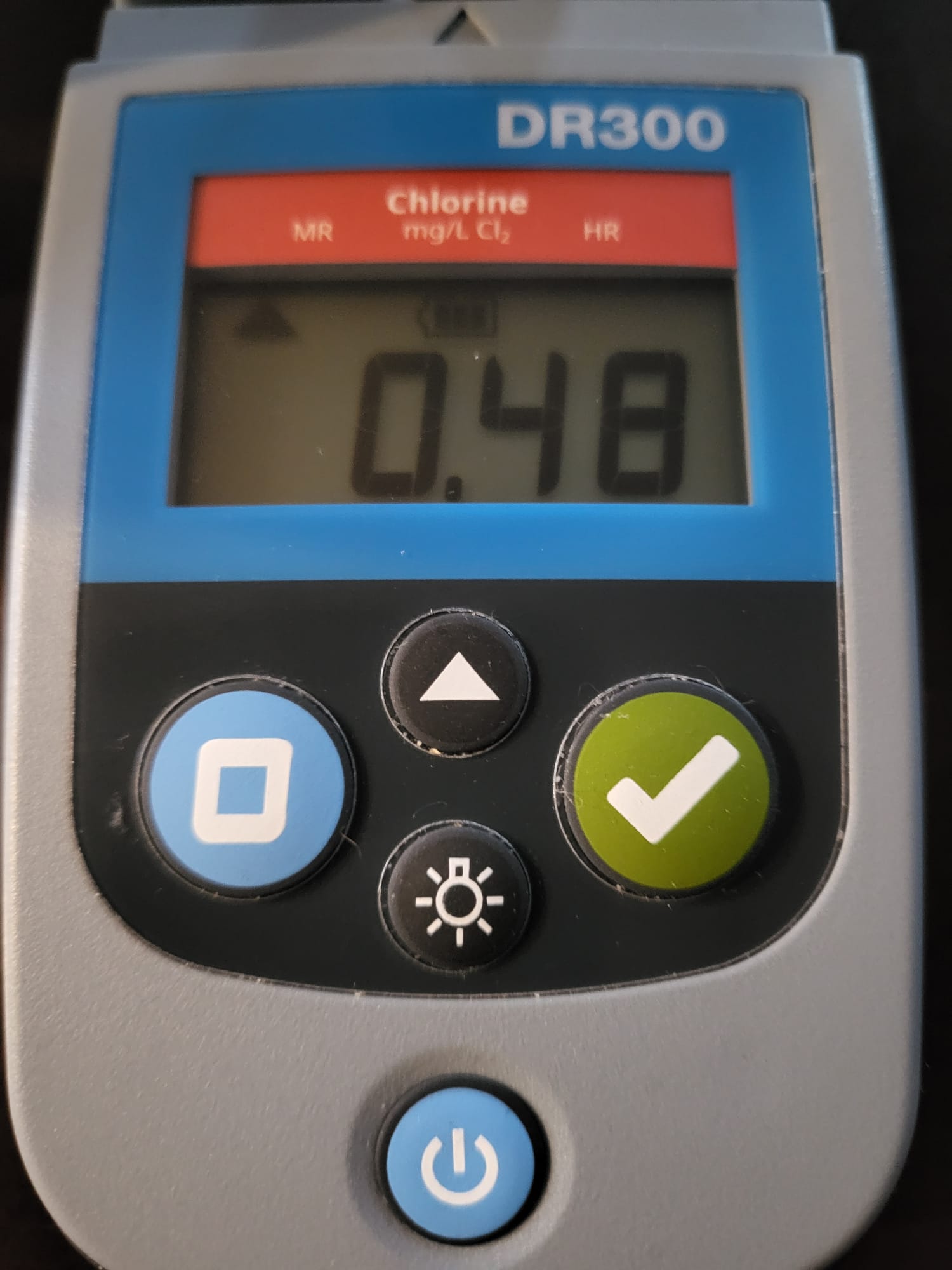 Chlorine water test for September 23, 2026