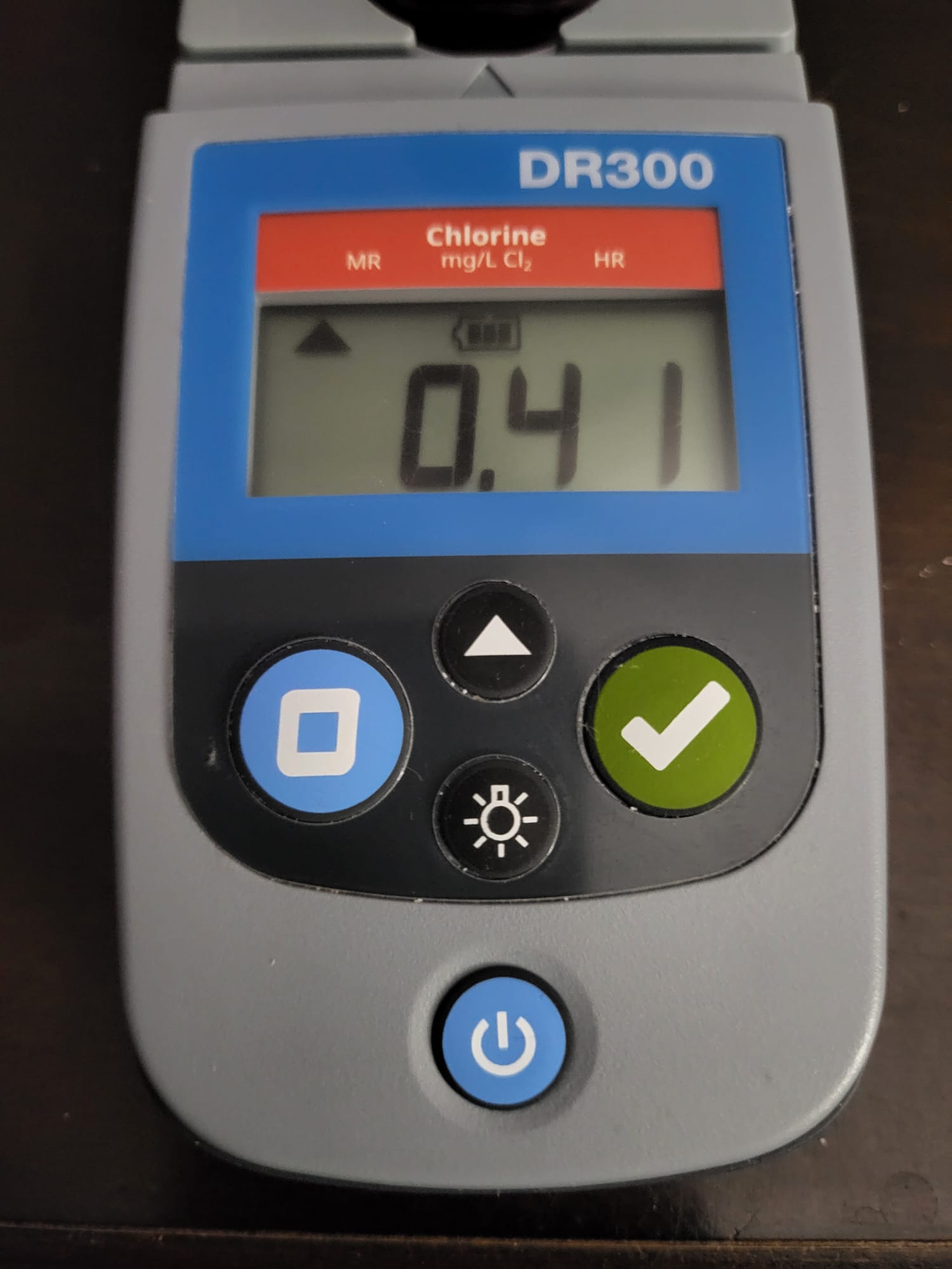 Chlorine water test for September 26, 2026